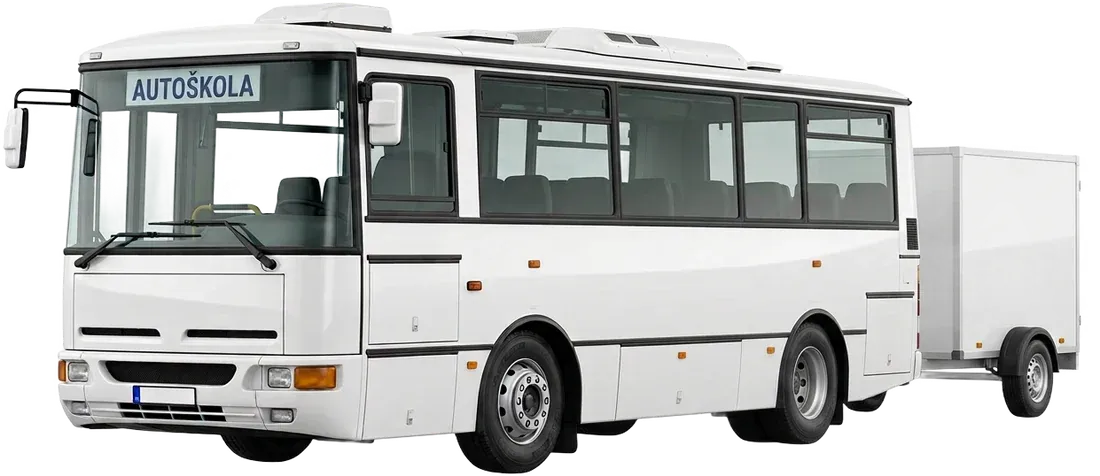 Výcvikový autobus Karosa s přívěsem